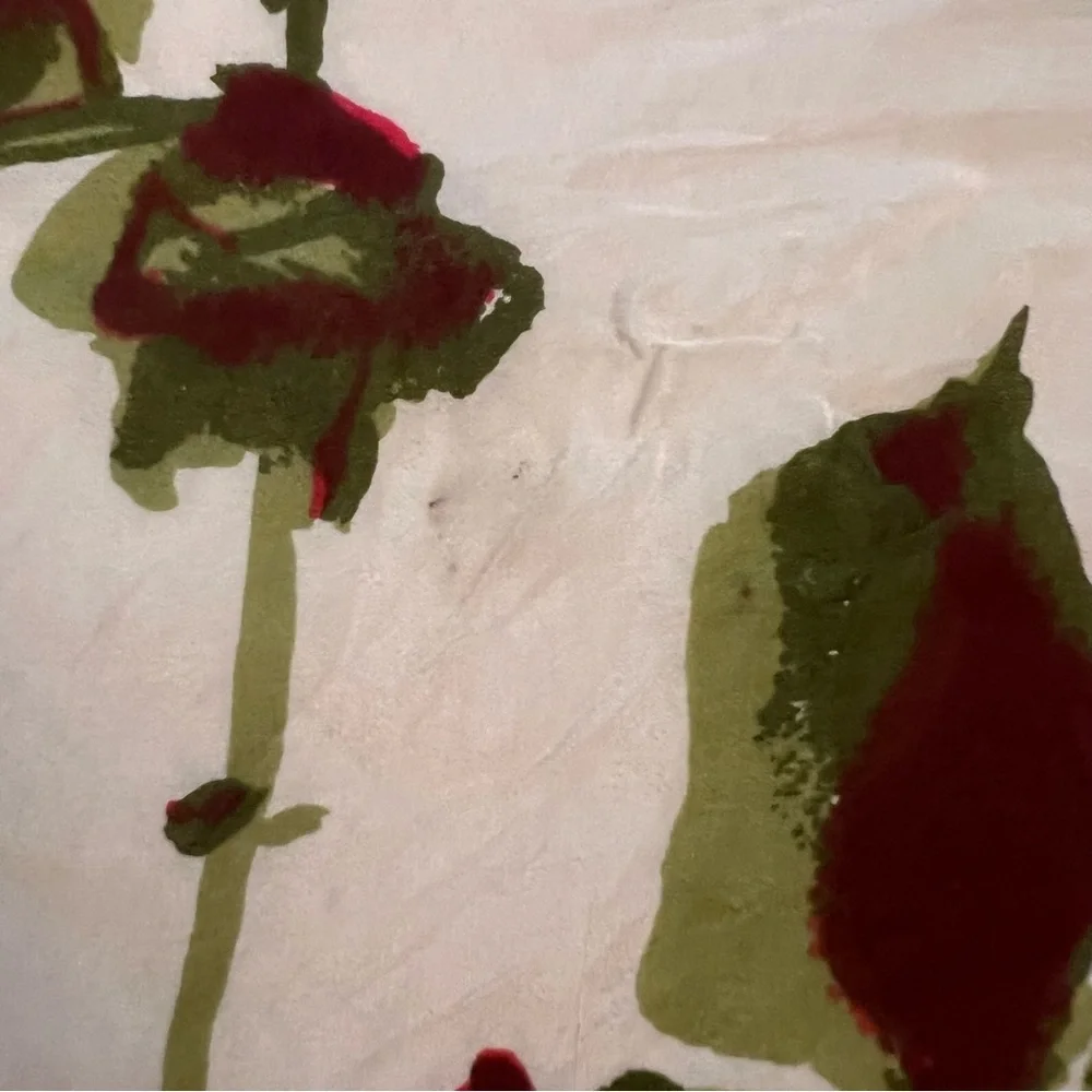 VERA NEUMANN Vintage Roses Printed Silk Chiffon Scarf